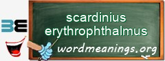 WordMeaning blackboard for scardinius erythrophthalmus